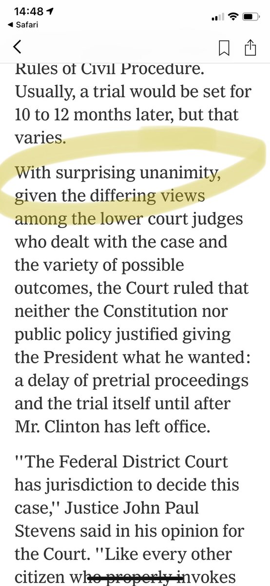 Indeed, confirming my decades-old recollection, the lead  @nytimes story actually said the decision came with “surprising unanimity”!