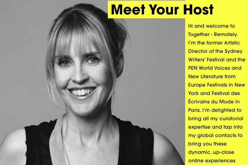 JessicaRotondi's tweet photo. What's the next best thing to being in Australia? Zooming into my talk with @CaroLlewellyn, former Director of @SydWritersFest @PENworldvoices @FDEDM for #TogetherRemotely, a global lit festival. Get your tickets now for Thursday 10 PM EST. See you there! https://t.co/MdHT2evK2e https://t.co/70iDRD1UVp