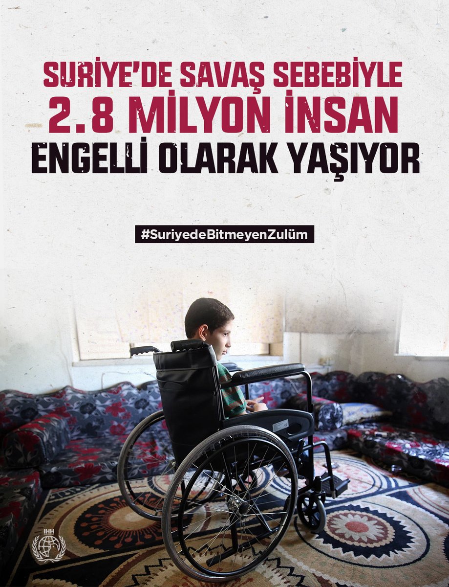 SuriyePlatform's tweet photo. Suriye'de savaş sebebiyle 2,8 Milyon insan engelli olarak yaşamaktadır. #SuriyedeBitmeyenZulüm https://t.co/kogE4O9q3T