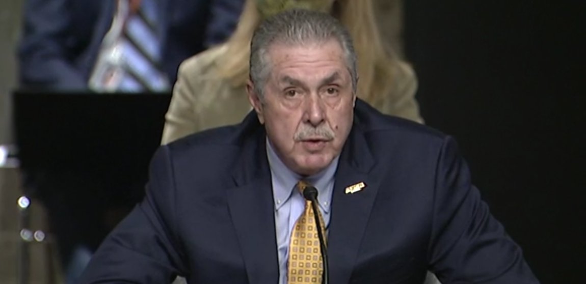 UFCW's tweet image. HAPPENING NOW: @UFCW President @Marc_Perrone speaking to @SenJudiciary about need to hold companies accountable for worker safety in #coronavirus outbreak.

America's brave workers in meatpacking plants and grocery stores must be protected.

Tune in here: bit.ly/2YXGuuj