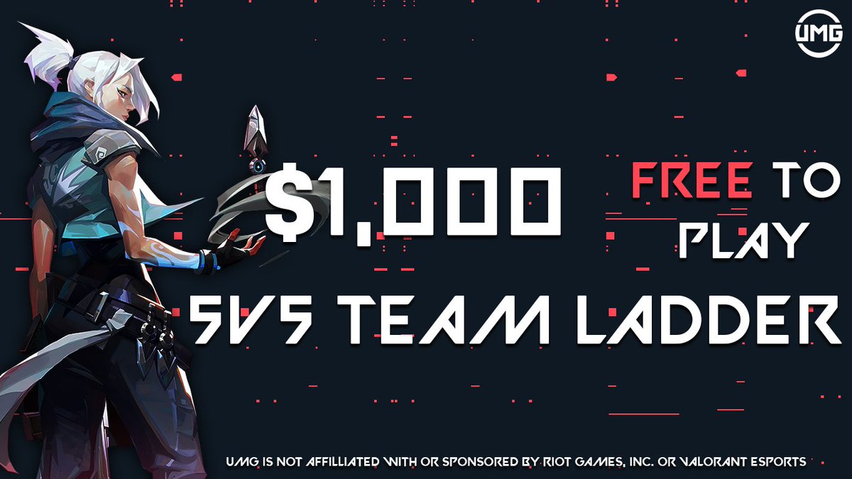 UMGGaming's tweet photo. 💰 $1,000 up for grabs in our North America &amp; European FREE to player @PlayVALORANT ladders!

🌟 Start competing! https://t.co/XXgyDMdHNx https://t.co/v01PEwwFPO