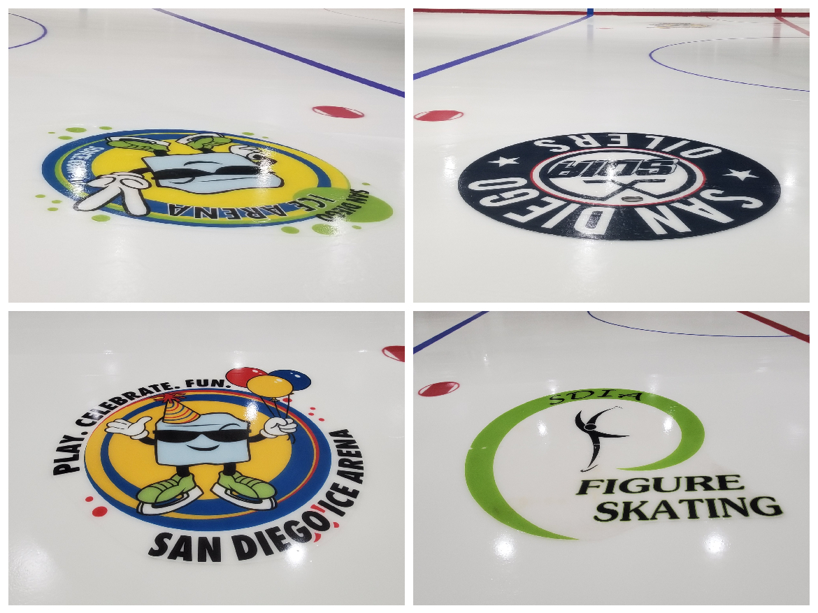 SDIAnews's tweet photo. The logos are back on the ice!
#SDIARepaint https://t.co/klcpMpn8Ec