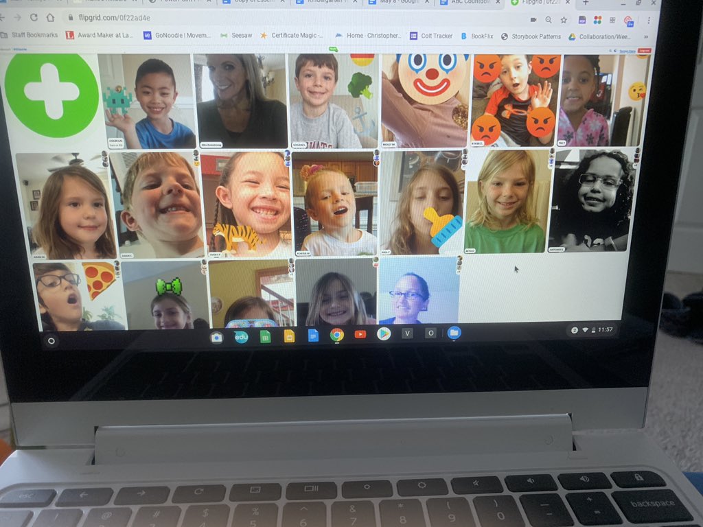 KaneCFES's tweet photo. I sure do miss seeing these faces in person, but FlipGrid is an amazing tool for us to use to communicate together! #VBAlwaysLearning #coltspride #cfes https://t.co/dO6H1dEsWA