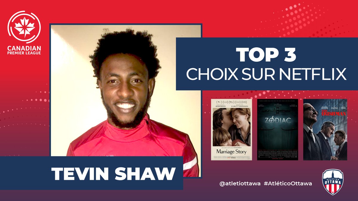 atletiOttawa's tweet photo. How many stars would you give Tevin's #AtletiAtHome Netflix picks?
#AtléticoOttawa https://t.co/j4EzxS2pKu