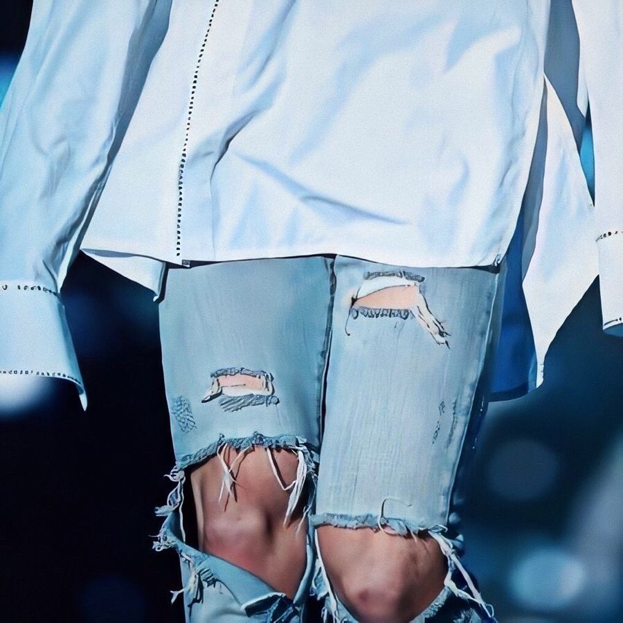 Jungkook in ripped jeans - a thread because this is a work of art