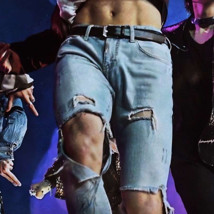 Jungkook in ripped jeans - a thread because this is a work of art