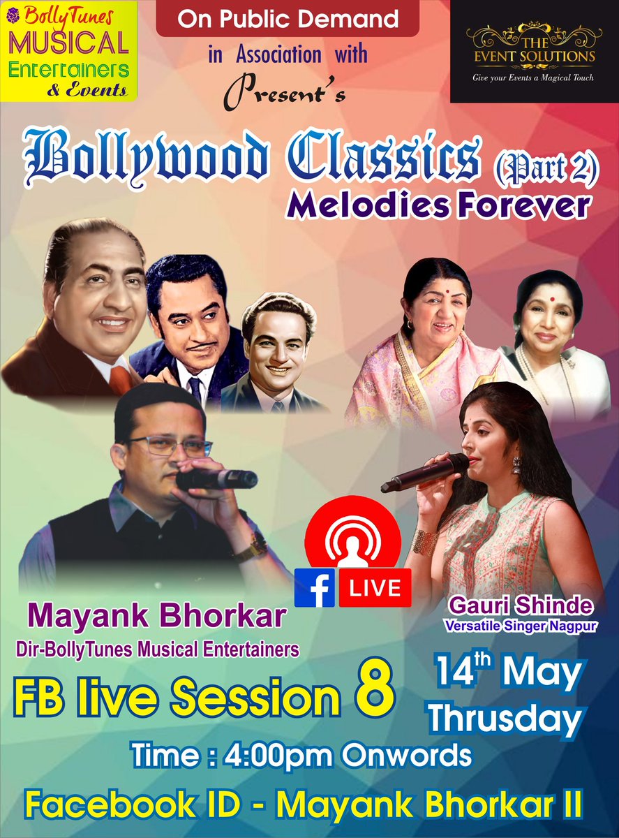 maxidol2008's tweet photo. #FacebookLive #livemusic #indiansongs #bollywoodclassics #music #singers #Bollytunes #Mohammadrafi #Kishorekumar #Mukesh #latamangeshkar #Ashabhosle https://t.co/GwB5gIycC9