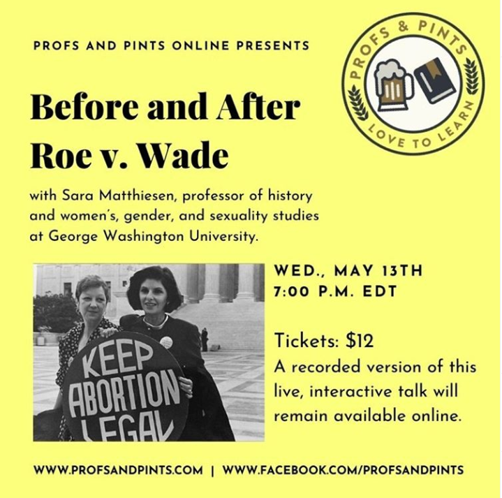 GW_WGSS's tweet photo. Join WGSS Professor Matthiesen for a discussion on Roe v Wade tomorrow at 7 PM EDT! Join "Before and After Roe v Wade" here: https://t.co/dcsyYBsQ2p
#roevwade #abortioncare #wgss #womensstudies #womensrights #equality #abortioncareishealthcare #publichealth #profsandpints https://t.co/Hy7NSJL4lA
