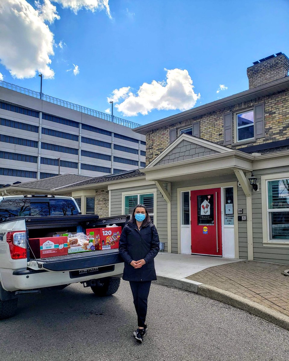 Today, thanks to your donations to our Feed the Front Line Workers program in lieu of tips for food delivery, we were able to provide meals to staff and families at the Ronald McDonald House including snack boxes for the kids. #ldnont <a href="/Downtown_London/">Downtown London</a> <a href="/LondonOnBuzz/">London Ontario Buzz</a> <a href="/RMHCSWO/">RMHC Southwestern ON</a>