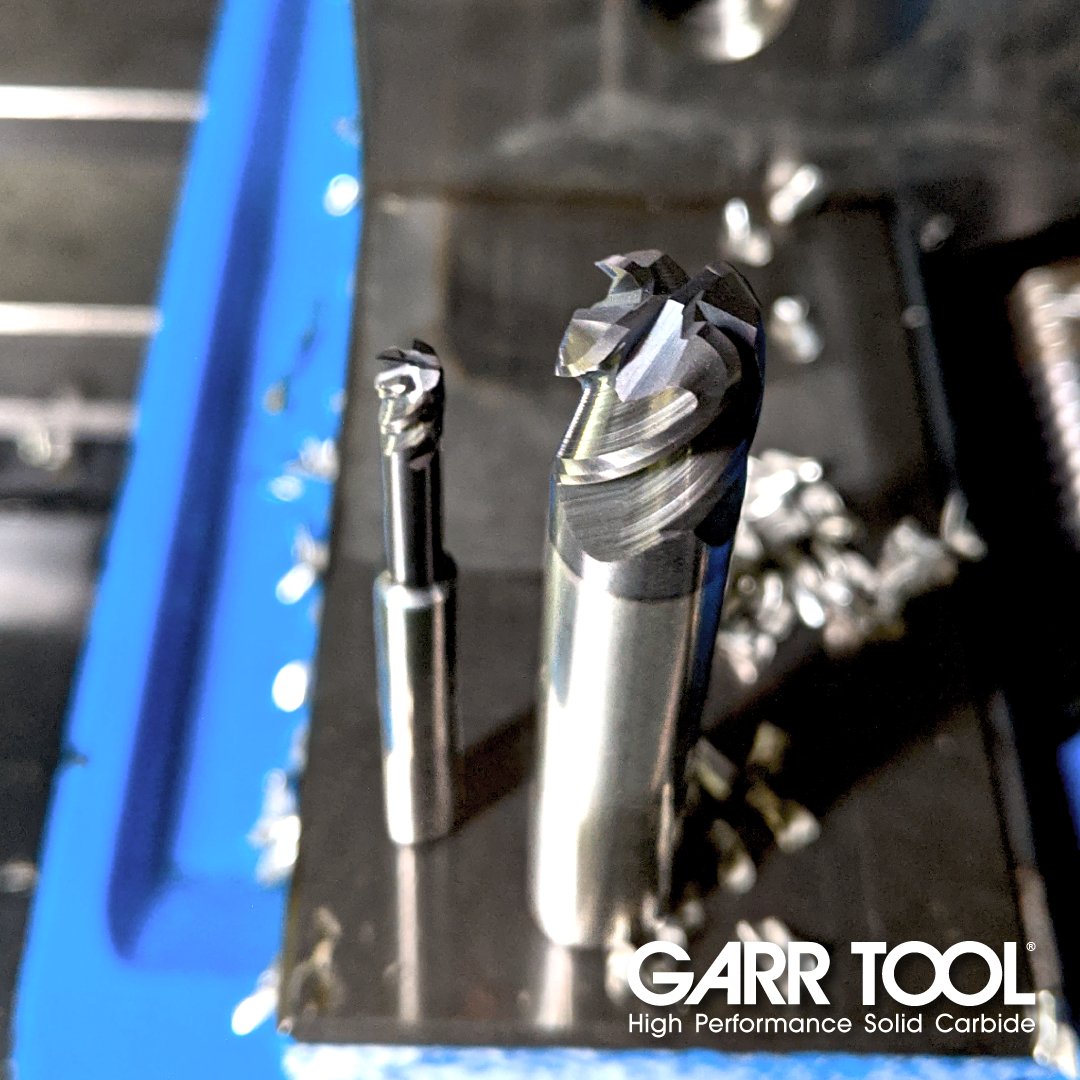 GARRTOOL's tweet image. The H-45 Series has the capability of both axial and radial milling during high speed machining techniques in hardened materials (42-62 Rc). Available with straight shank, necked, or tapered • 800.248.9003 • garrtool.com/search-results… • #H45 #GARRTOOL #solidcarbide