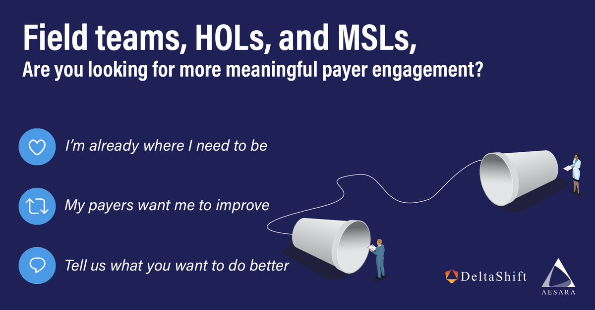AESARA's tweet photo. Field teams, HOLs & MSLs look for meaningful engagement with #payers, making good use of payers’ time, meeting payers’ needs & having a dynamic dialogue
BUT
payers rate these interactions lower.
Could flexible, visual, dynamic presentations enhance your field teams’ impact?
#HCEI https://t.co/BfQkfeQxCq