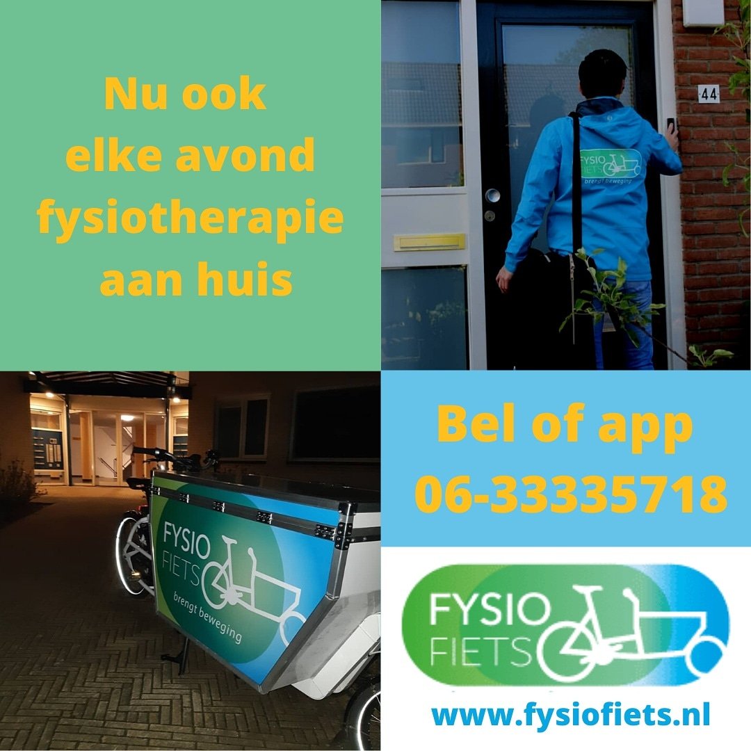 Nu ook elke avond fysiotherapie aan huis! 
fysiofiets.nl

 #deventer #fysioaanhuis #fysiofietsbrengtbeweging #daarwaardezorgmoetzijn #veiligenvertrouwd #fysiotherapie #schalkhaar #geenwachtkamer pic.x.com/Zfelnjq8MO