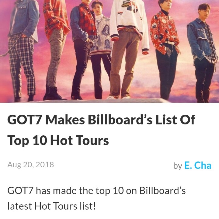first kpop group ever to make it on the billboard’s hot tours list along with Taylor swift and Beyoncé with their ground shaking world tour