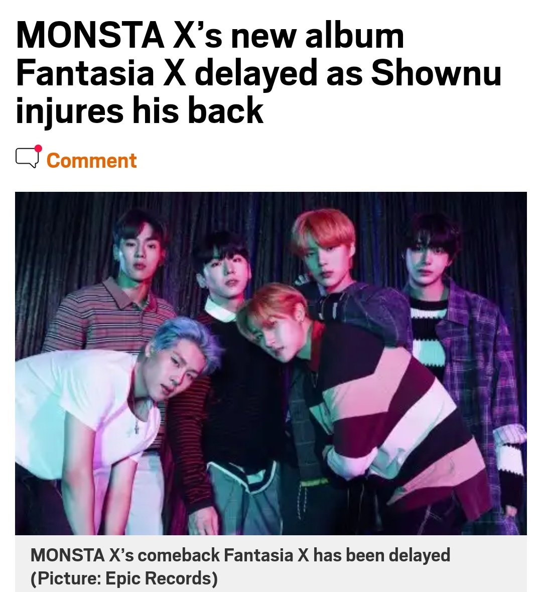 All of this happend in less than 5 months. There's a lot much more savotage monsta x been through during this five years.But now is time for their next comeback 'Fantasia x' with six members only. It was originally on May 11 but it was postponed to May 26 due Shownu health issues