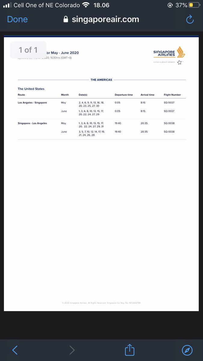 Na_reshh's tweet photo. @SingaporeAir hi! I just checked this news on your website. I have flight from SFO to SIN on June 15 and I don’t see any flight schedule from SFO, does that mean my flight will be canceled? If yes, i need to rebook a new flight asap. Please respond, thanks. https://t.co/d6Hvtkq1Or