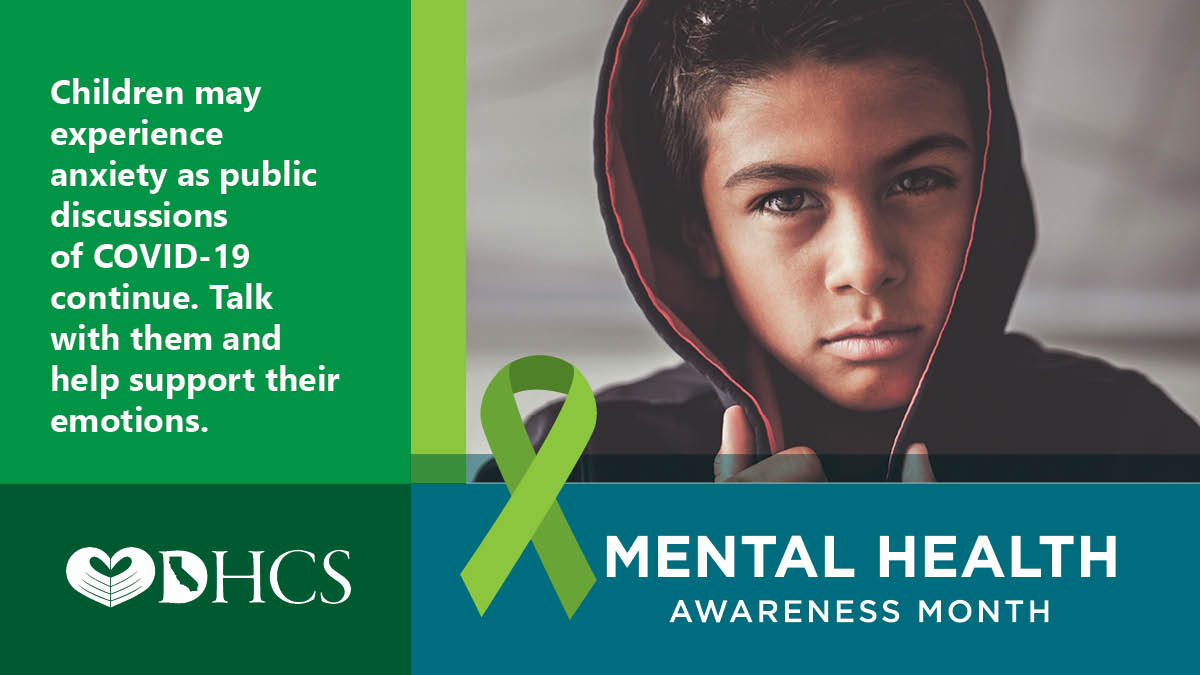 DHCS_CA's tweet photo. Parents, family members, school staff, and other trusted adults can play an important role in helping children make sense of what they hear in a way that is honest, accurate, and can help minimize anxiety or fear. Learn more: https://t.co/yuHFW2b6tE
#CaliforniaForAll #DHCSatWork https://t.co/CsZnpemdSN