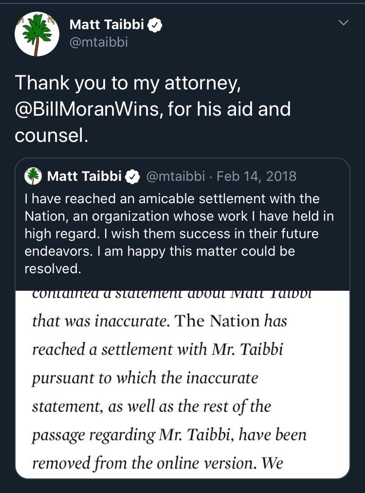Matt Taibbi is the cohost on Katie Halper’s podcast. She’s the “journalist” who started this entire Tara Reade garbage. He also was and editor for a bi-weekly English language tabloid called “eXile” 2/
