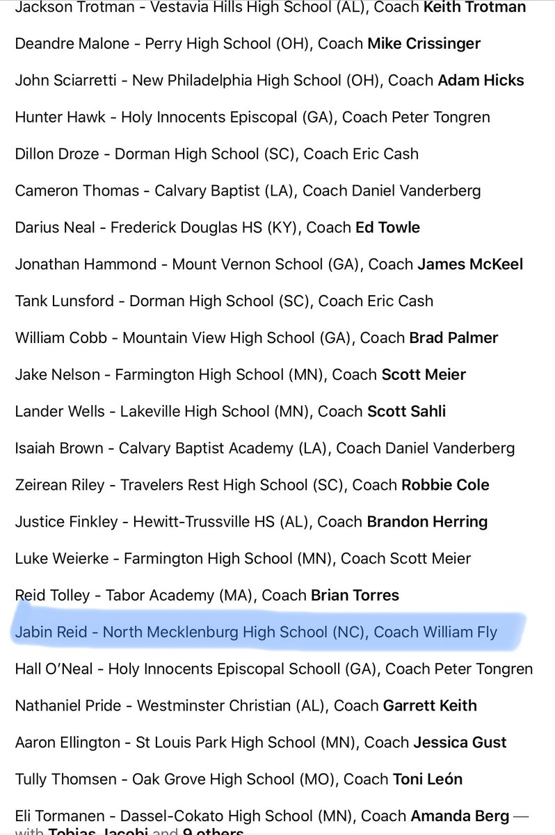 FlyCoach_68's tweet photo. Congratulations to Kasey Battle &amp; Jabin Reid @jabin_reid on being named @NHSSCA All-Americans!  Proud of both of you!  @NorthMeckFB @NorthMeck_CMS @NM_Vikings @langstonwertzjr @pepman704 @ChrisHughesCP @CMSHPE @highschoolot https://t.co/1vbnPBoN9g
