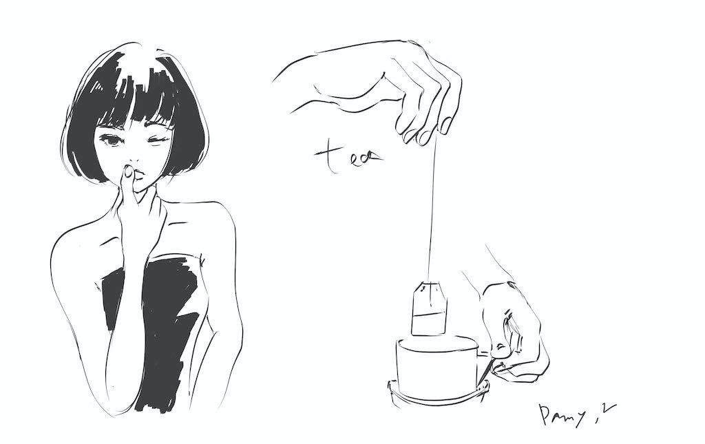 滑らかな線と手の朝練
#illustration 