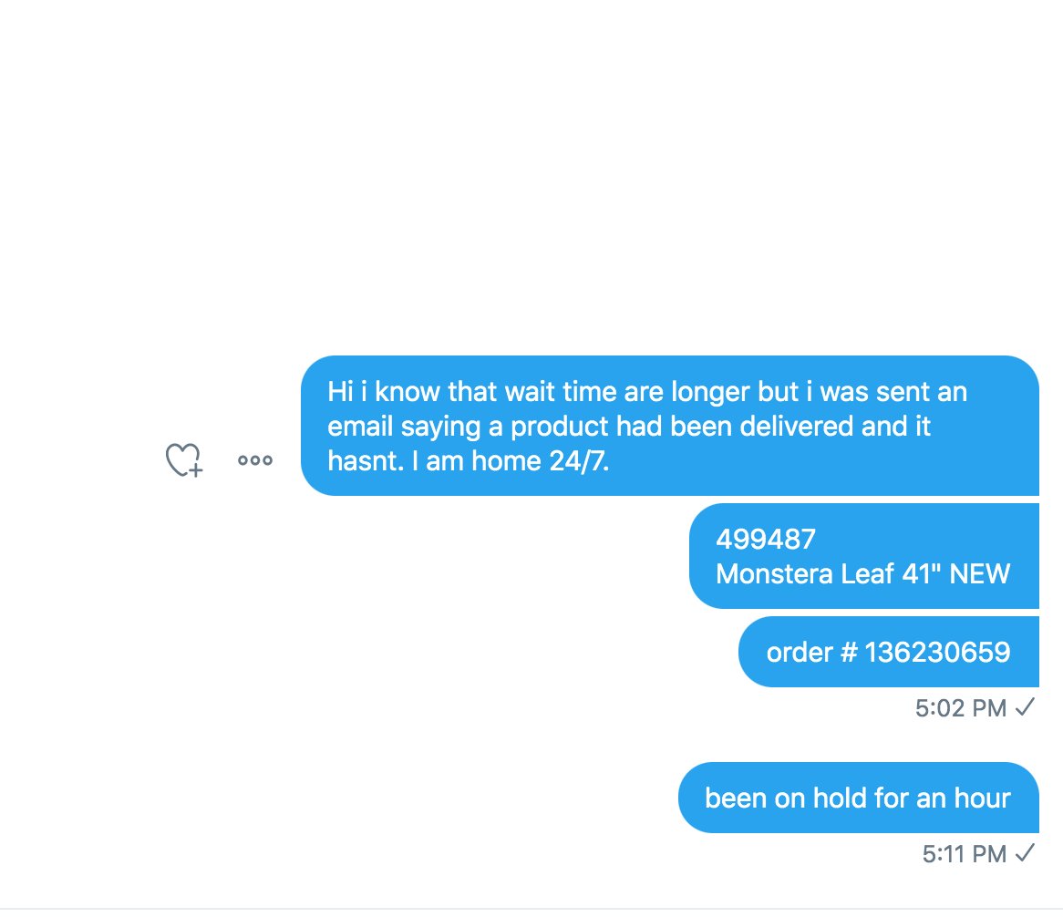 thymelordd's tweet photo. @CB2 I did 25 minutes ago and no response or acknowledgement https://t.co/f6aQ94sOnO
