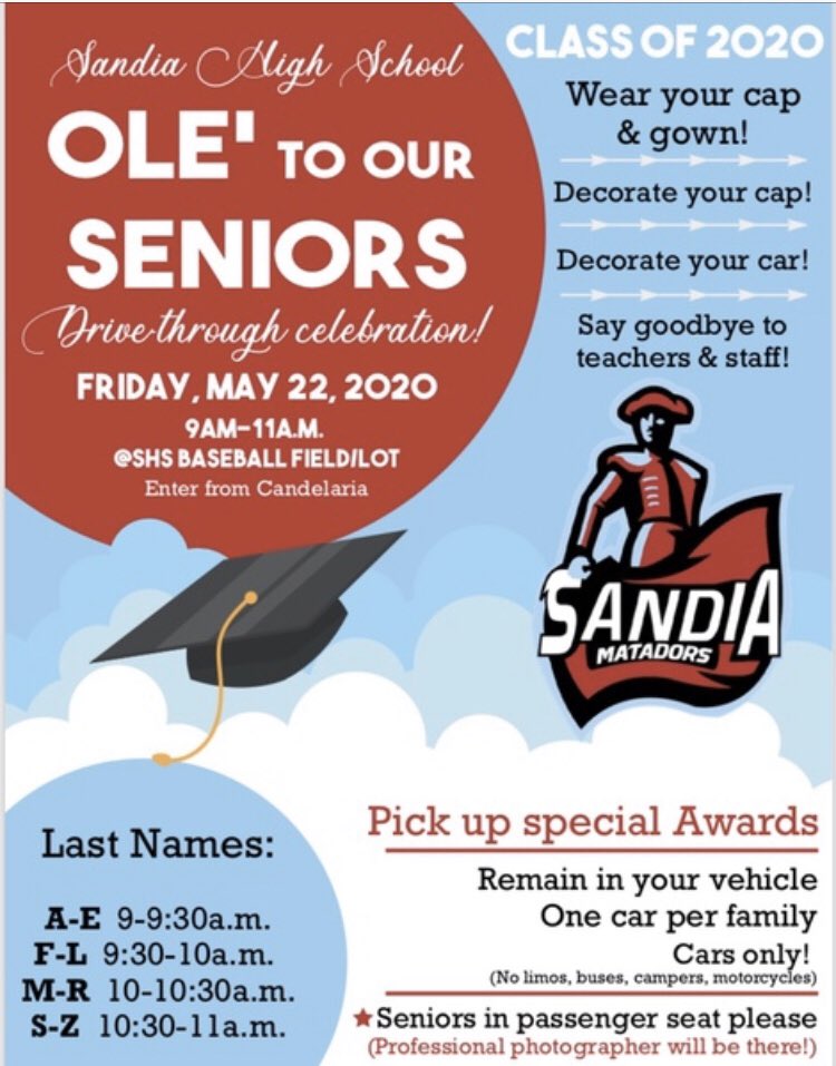 Spread the word Matadors!! We wanna celebrate our seniors!!❤️💙🍉