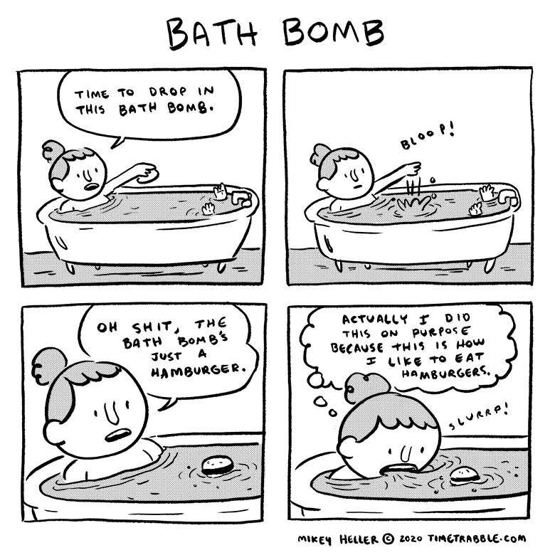 i drew a comic about a bath bomb 