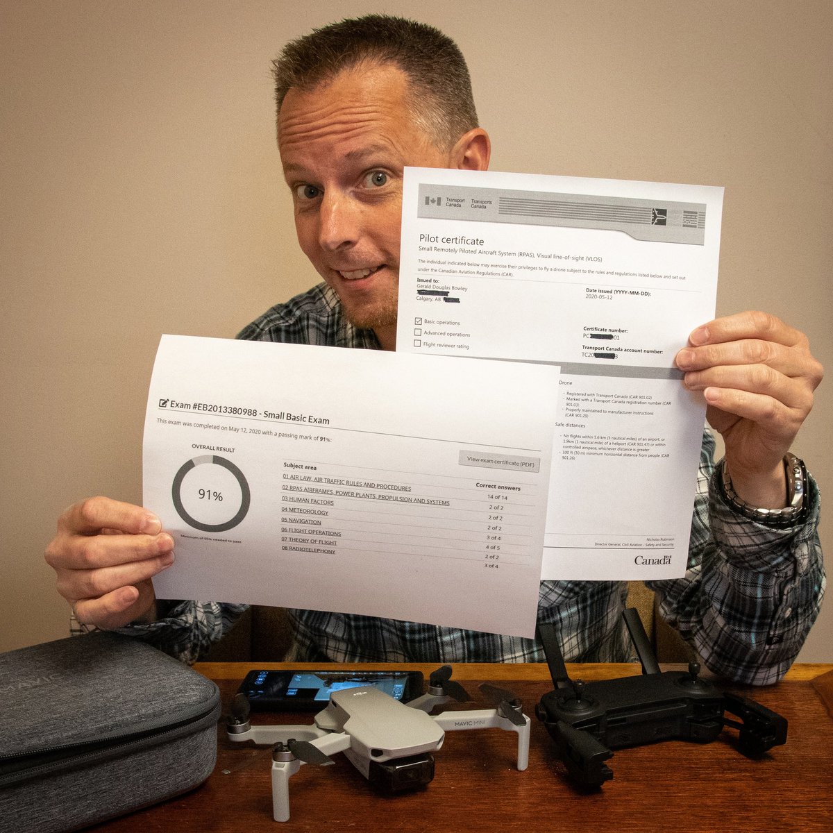cuppojoe's tweet photo. Day 28: This Is Your Captain Speaking... #NailedIt #PilotCertificate #RemotelyPilotedAircraftSystems #RPAS #BasicOperations #DroneLicense #ItsHipToBeSquare https://t.co/m1oAIXFqDJ