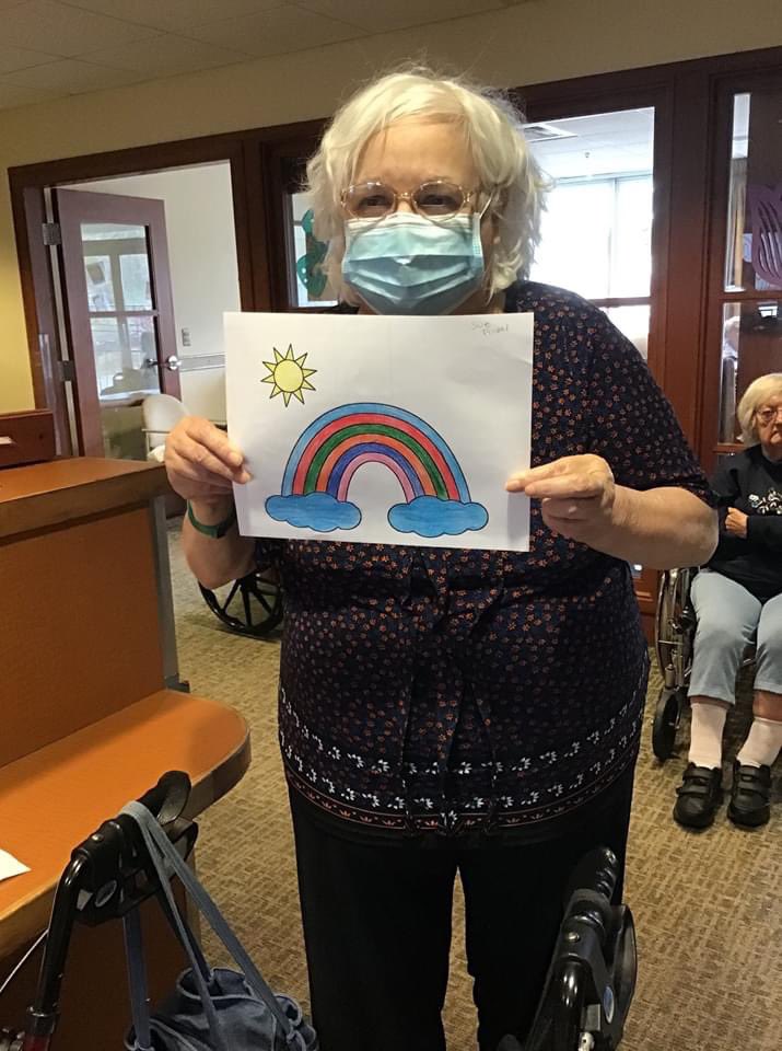 TheJewishHome's tweet photo. Nursing Home Week provided our an opportunity for our residents to “go somewhere over the rainbow” with a coloring contest compete with prizes! They loved it and so did we! Adding more and more rainbows to the Home is keeping all of us filled with optimism! https://t.co/FUT178sdIx
