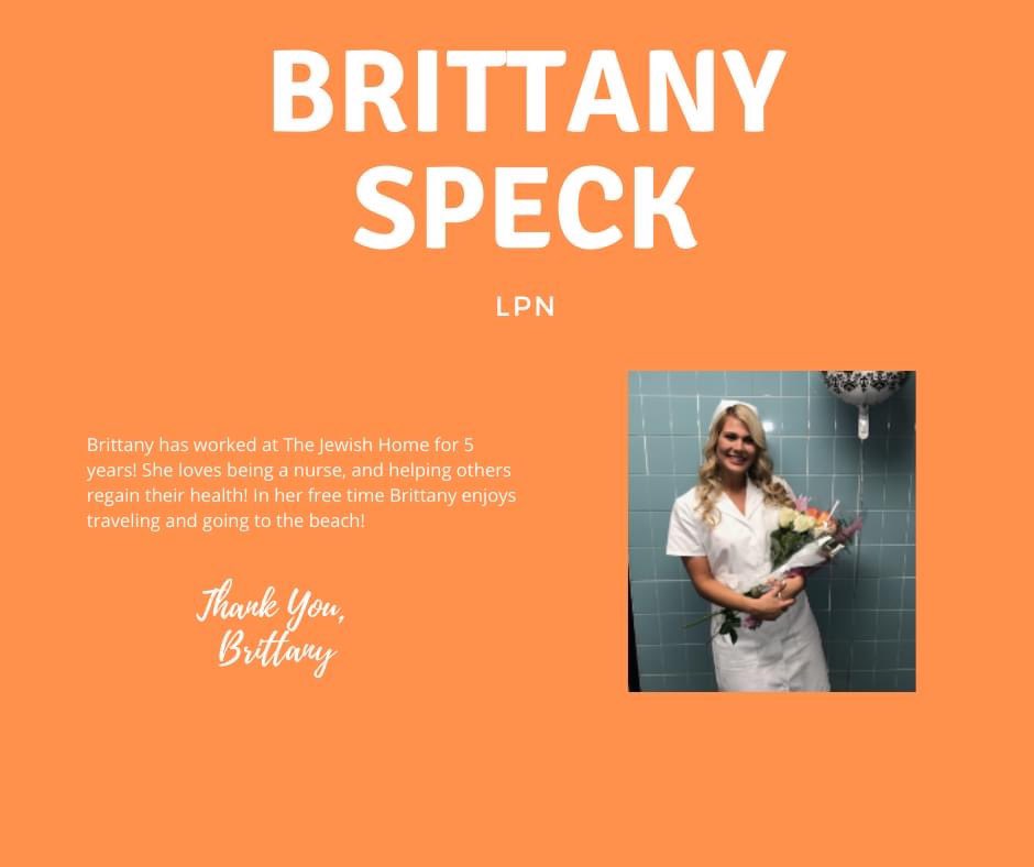 TheJewishHome's tweet photo. Join us in thanking Brittany Speck for all the hard work she does every day! Brittany is a kind soul and we're so thankful for her dedication to our residents!
Thank you, Brittany

#NursesWeek #TheJewishHome https://t.co/GzXe2odgaF