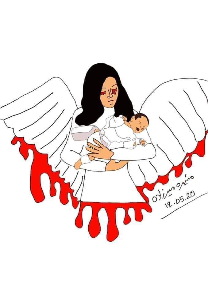 RManjii's tweet photo. A Hazara Mom is singing: 

The have broken the cradle(Gahwara) of my baby. 
With bullets, they have torn the heart to pieces. 
Where should the ornament of my cradle sleep? 
Where do I put my baby to sleep?
#KabulHospitalAttack https://t.co/TLS7KTnH17