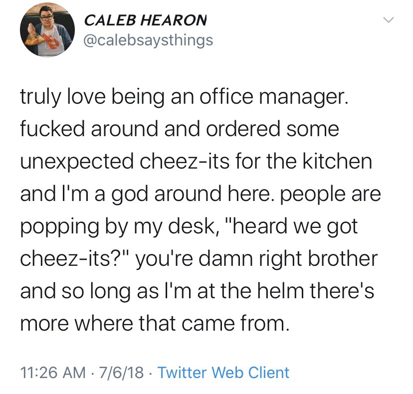 this was one of the tweets. I’m laughing all over again.my boring ass boss, sitting there, SO MAD, reading this aloud to me. while the human resources lady nods in disapproval.