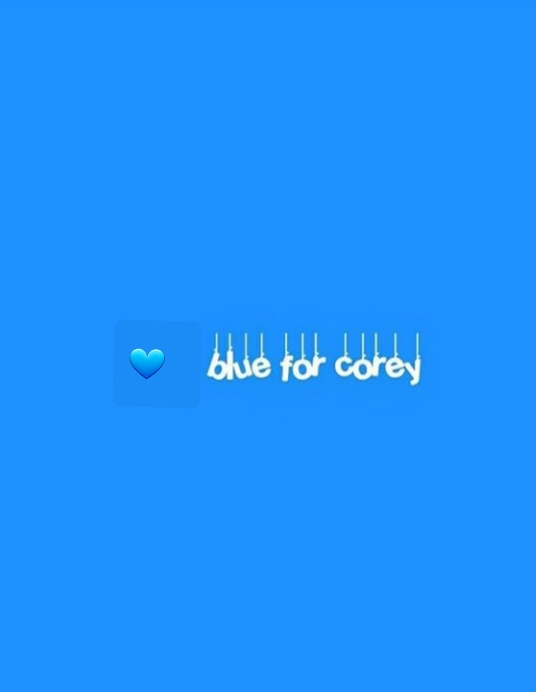 queen_averyboo's tweet photo. #longlivecorey #llc #blueforcorey tomorrow try and wear blue for Corey and post a pic of u with the hashtags #blueforcorey https://t.co/UE1ymYwg79