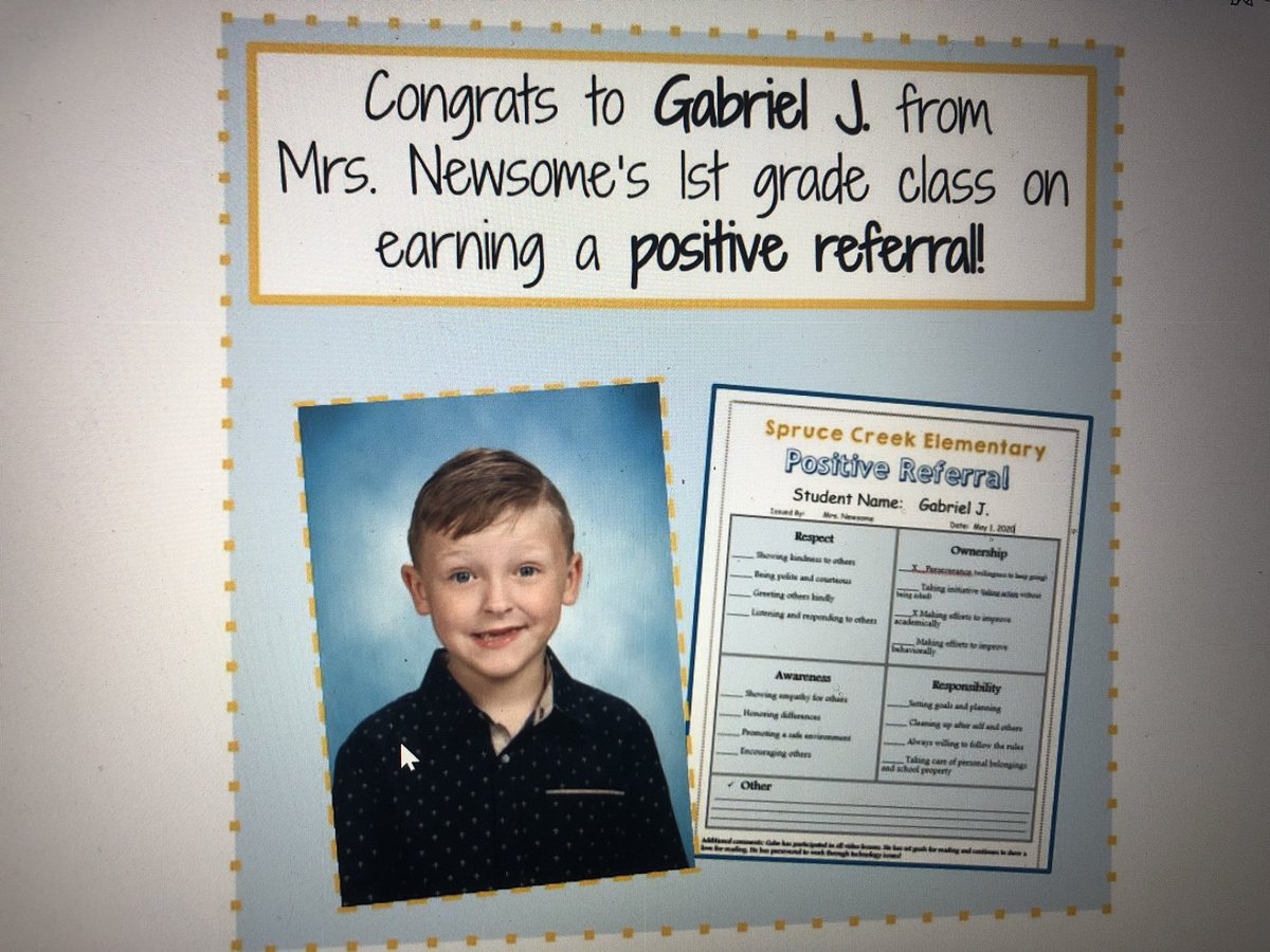 Congrats to Lily and Gabe for showing R.O.A.R behavior!