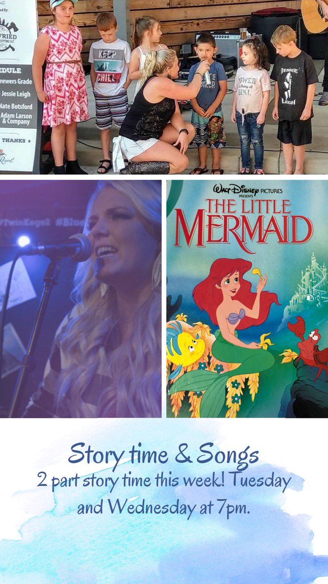 jessieleighmus's tweet photo. Tonight’s Story &amp; Songs theme is #TheLittleMermaid Tune in at 7pm on #FacebookLive ♥️ #kidsofallages #storytime #disney https://t.co/HZ6KVcvT3D