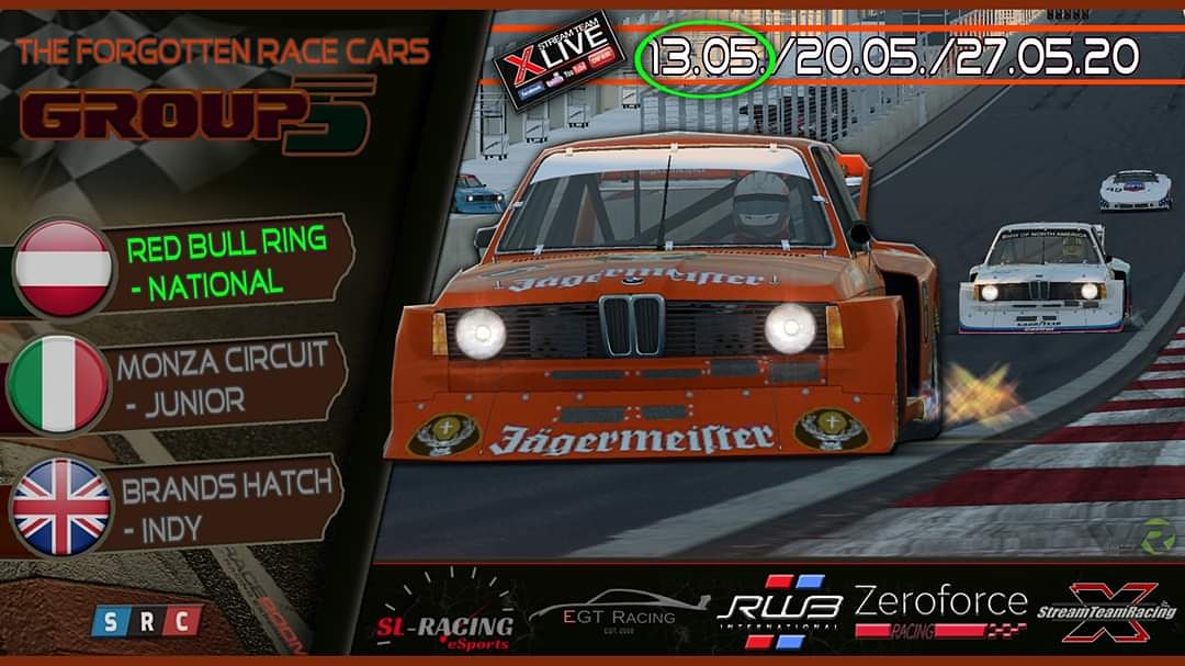 XStreamTeamLiv1's tweet photo. Gruppe 5 Action | 80er Jahre | Mittwoch, 13.Mai auf https://t.co/mGoo3OdorH.

Ein Event von https://t.co/kTMN90V9ph in RaceRoom!

Das wird ein Ohrenschmaus auf dem Red Bull Ring in Österreich!

Ab 21:00 sind wir LIVE!

#TWITCH #twitchtv #raceroom #80s #simracing #simracingcenter https://t.co/wvUq01tP5p