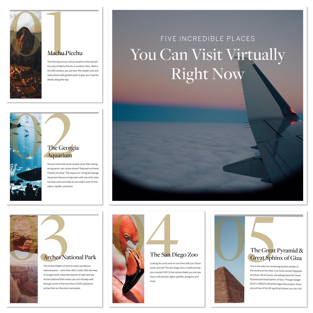 bbarnettrealtor's tweet photo. Five incredible places you can visit right now...Virtually!
#IncrediblePlaces #HHSIR #Rumson #BernadetteTopRealtor #MonmouthCounty #SothebysRealty #InThisTogether https://t.co/zxIPLinrfL