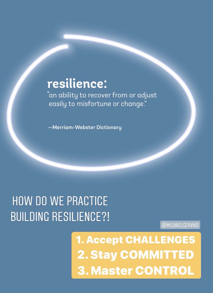 tcombes's tweet image. Building resilience is more important now than ever as we all face uncertainty and are challenged to accept being uncomfortable. Practice Dr. Gervais’ 3 C’s to resiliency! @alliantgroup @Dhavaljadav02 @melliebaxter #wellness