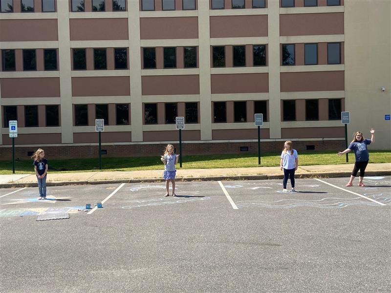 CCPDVa's tweet photo. Our headquarters parking lot got some #PoliceWeek love from some of our friends. #itsthelittlethings https://t.co/N2Vfgm774w