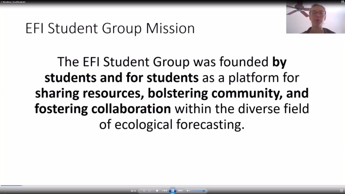 eco4cast's tweet photo. Are you a graduate student interested in Ecological Forecasting but don't know where to start? Check out the #EFI2020 student group! Contact @whittercritterr @thenaturedave or @milliechapma and see the mission statement just described by @whittercritterr below: https://t.co/HyOpAYPovJ