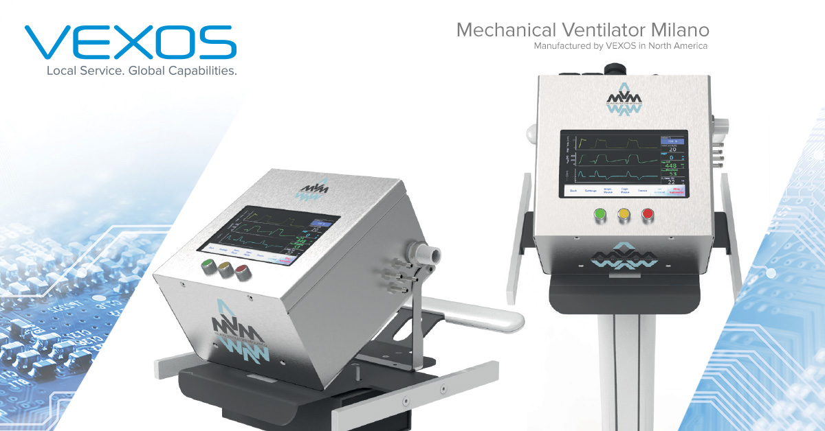 VexosTeam's tweet photo. MVM Ventilator approved by The United States FDA under the EUA for COVID-19 
Vexos Inc. will manufacture and distribute the MVM Ventilator under an exclusive license from Elemaster for the Americas and other territories. Read more…
https://t.co/Zk15Ib6scg
#covid19 #ventilators https://t.co/ncjnjAvB6D