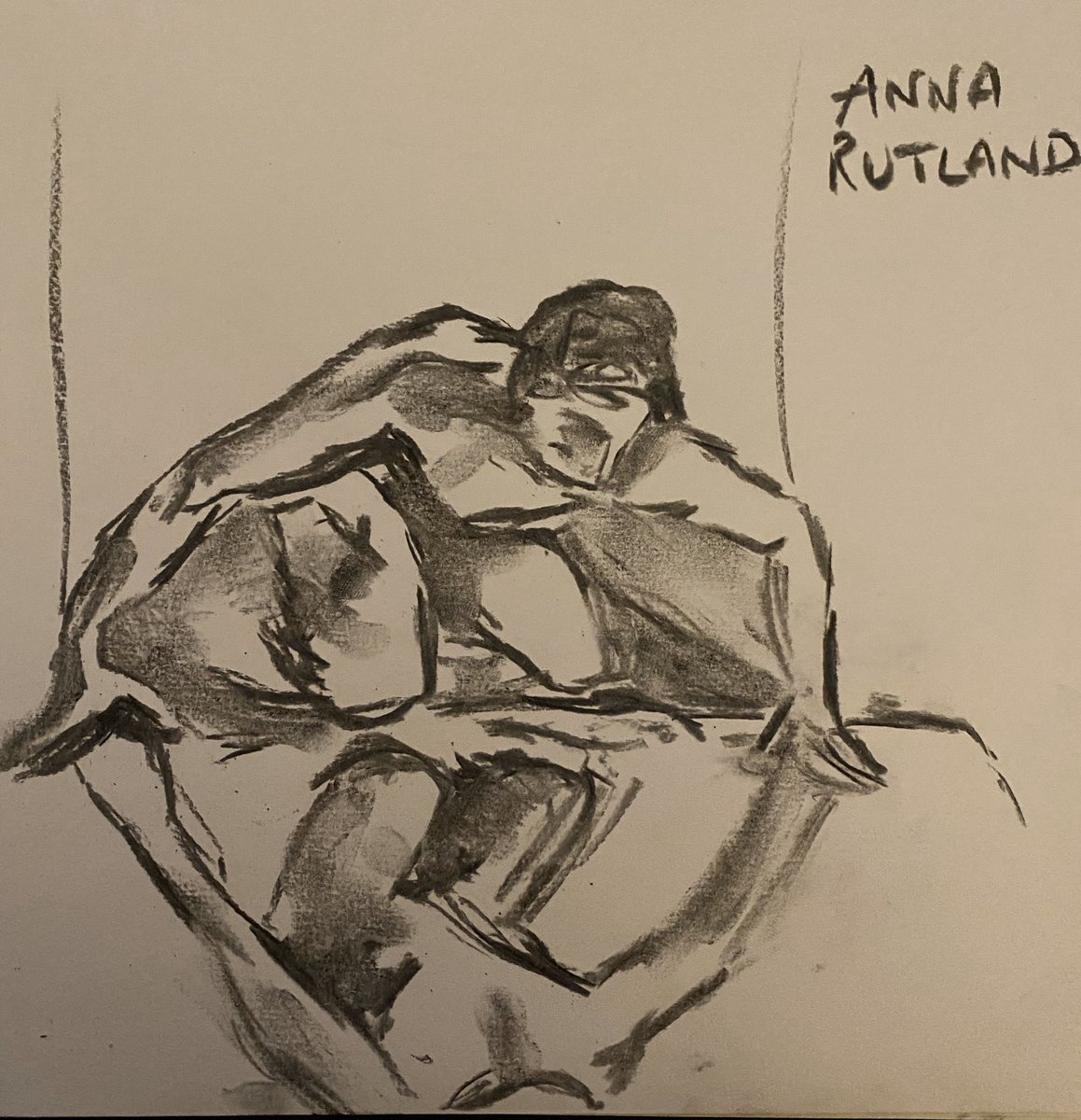 This was a bit easier in charcoal  #LifeDrawingLive