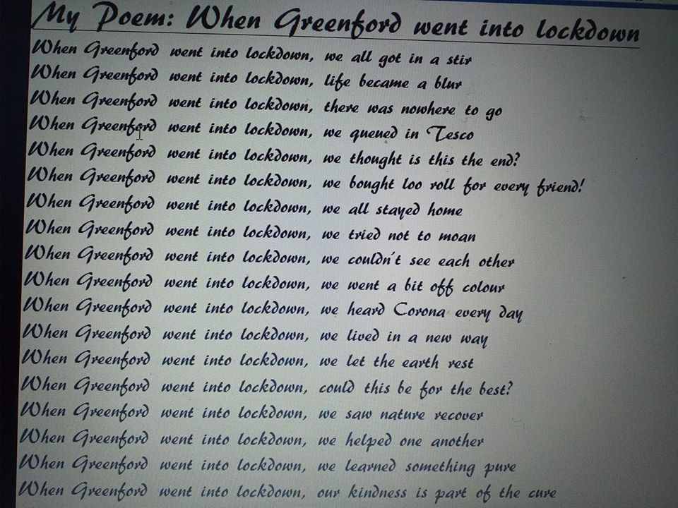 My 11 year old son wrote this as part of Home Schooling.  #lockdownuk  #covid19 <a href="/NewsShopper/">News Shopper</a>  <a href="/BBCLondonNews/">BBC London</a>