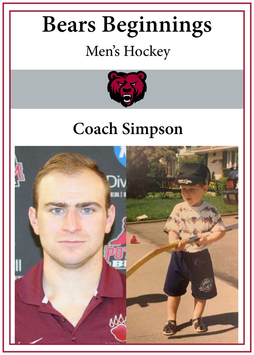 PotsdamBears's tweet photo. Here's assistant men's hockey coach Rob Simpson's #BearsBeginnings #PotsdamBears #PotsdamHockey https://t.co/5JiFXaioTo