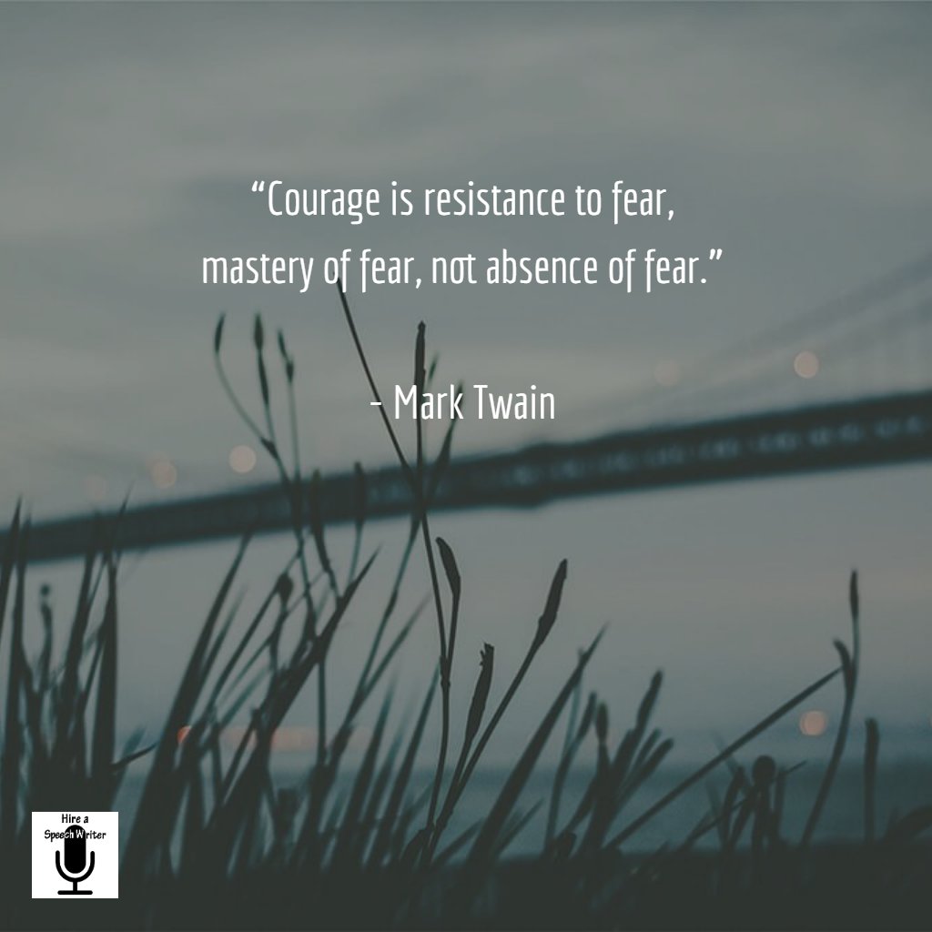 DraftDeliver's tweet photo. “Courage is resistance to fear, mastery of fear, not absence of fear.”
 
- Mark Twain https://t.co/39UBW4zFgU