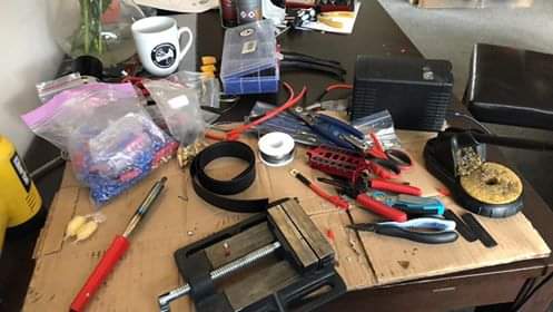 MonsoonRobot's tweet photo. #TheMakingofMonsoon
π€Soon we had welded up enough of the chassis to test fit some electronics - so we could finally think about driving!
β±Tim spent the best part of a weekend soldering whilst Tom and Rory battle-hardened motors, set up our Trampa VESCs and made more wheels! https://t.co/7YL8DEZLV3
