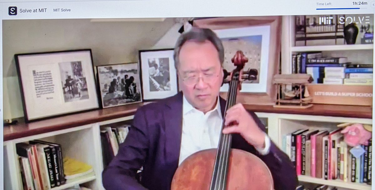 An inspiring message from Yo Yo Ma at #SOLVEAtMIT virtual event today: with first principles of trust, truth, and service, a better world is possible!