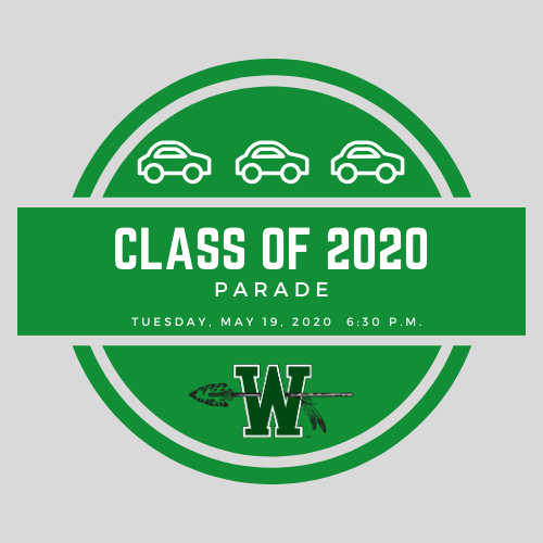 ‼️CLASS OF 2020 PARADE‼️

🚗 A parade to honor our awesome Class of 2020

🗓 Tuesday, May 19, 2020 — 6:30 p.m.
 
📍 WHERE: Waxahachie High School