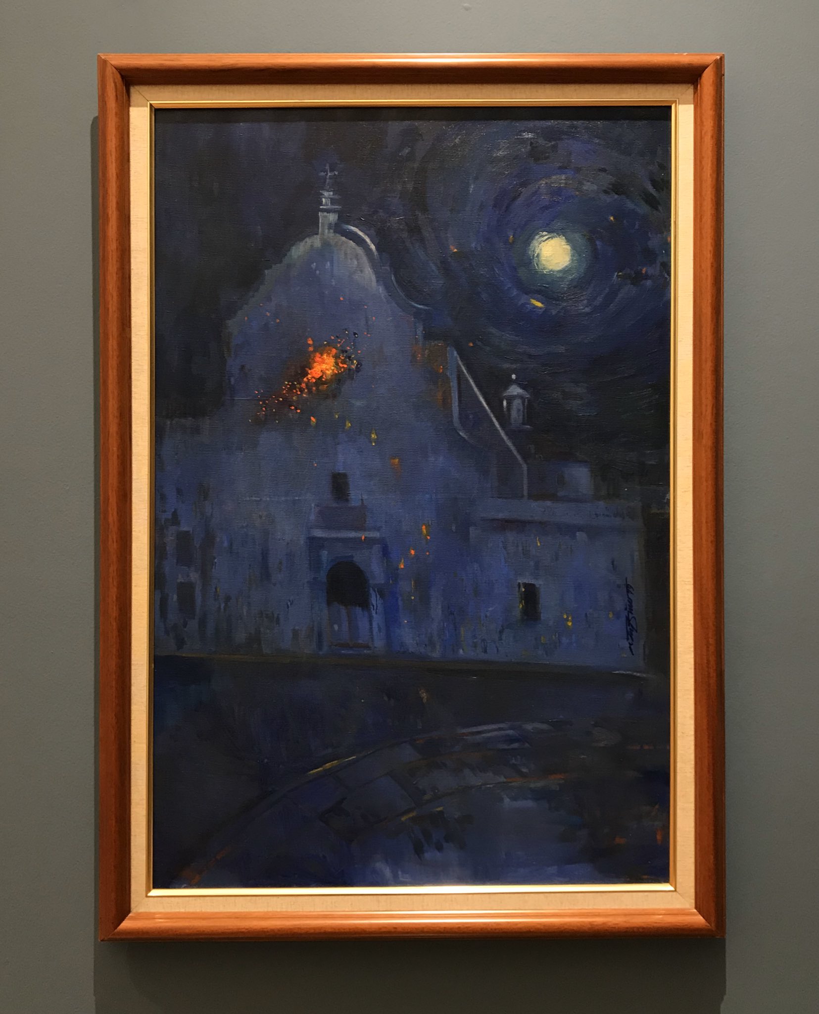 Rafael Tufiño, “Iglesia San José bombardeada” (1979)