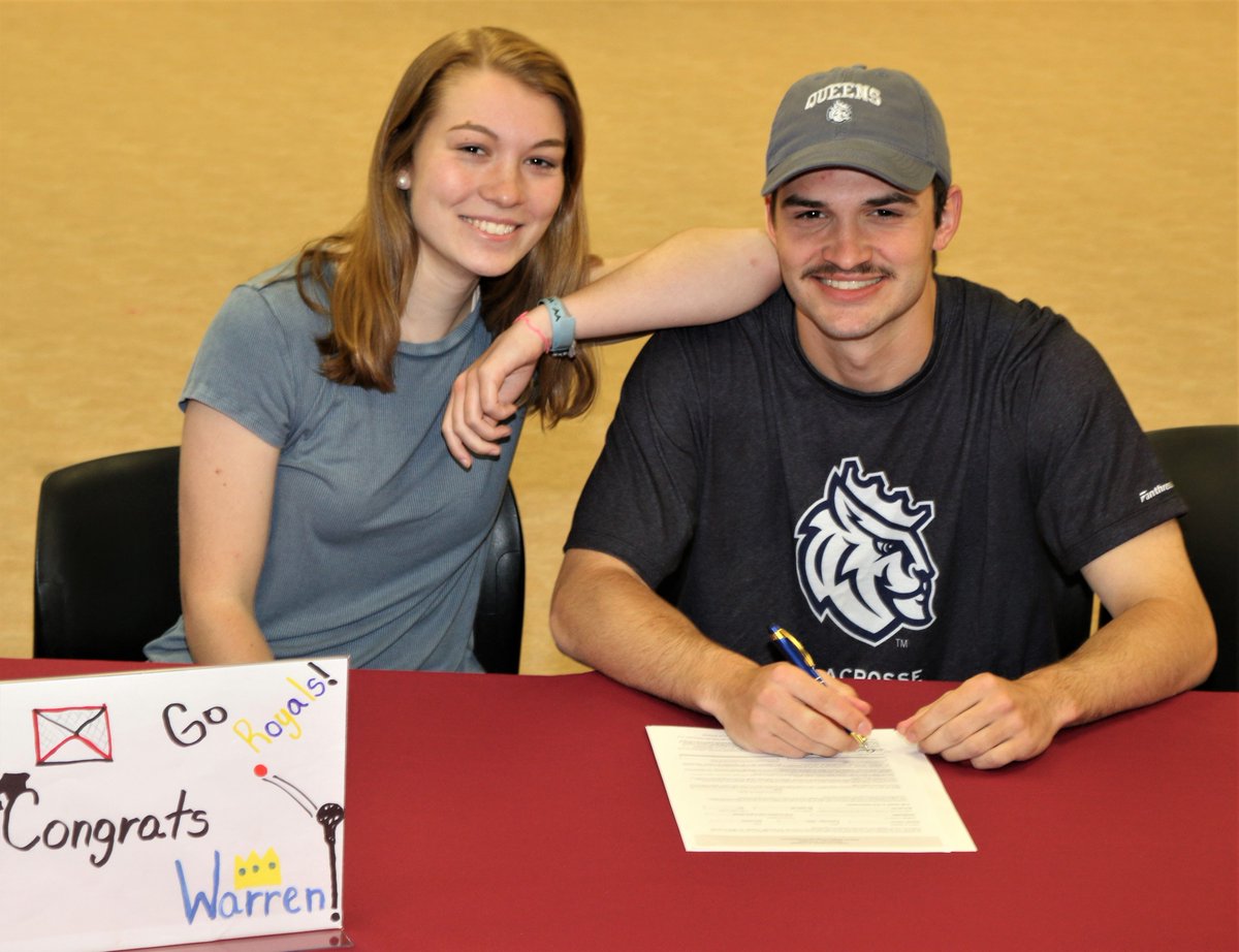 Congrats to HHS senior, student-athlete Warren Daniels who signed to play lacrosse for Queens University! Warren earned a Merit Scholarship &amp; an athletic scholarship and he will play defense for his university team! Way to go, Warren! Another outstanding TORNADO! #hickoryschools