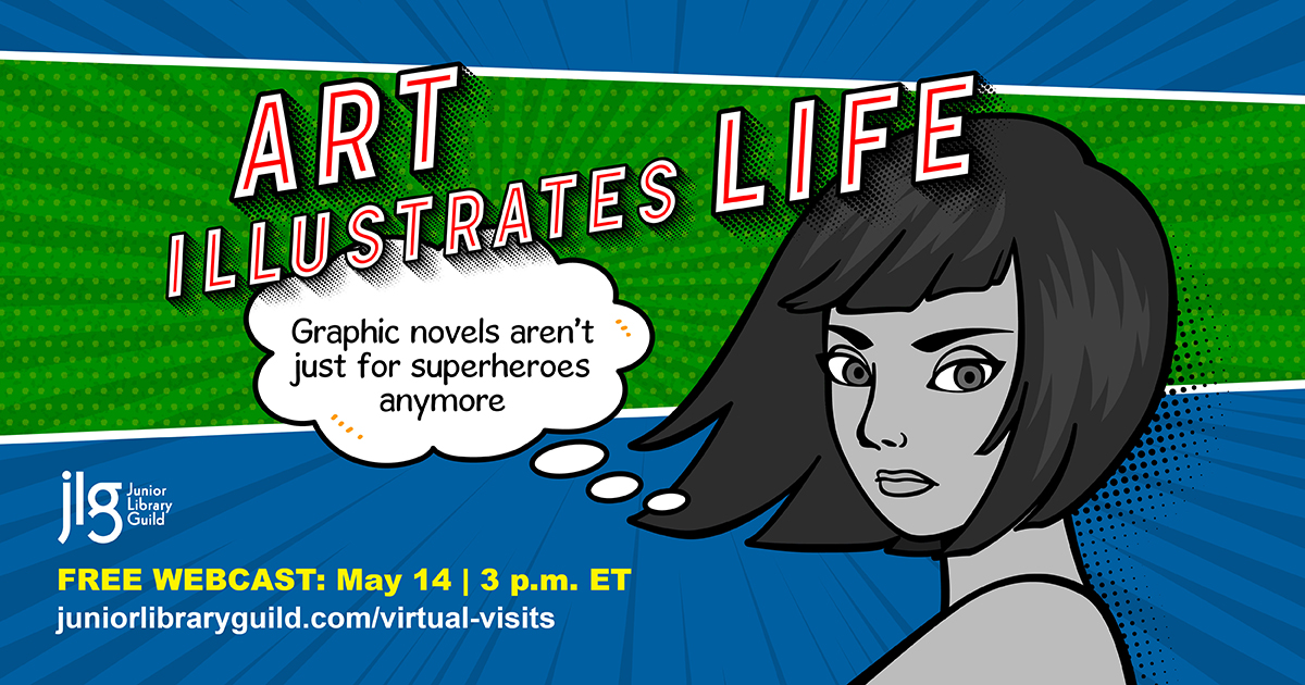 JrLibraryGuild's tweet photo. Do you know what a mish-mash group of women’s basketball players and a Route 66 Explorer have in common? Find out at our Art Illustrates Life Webcast, Thursday May 14 at 3pm ET, when we sit down to chat with 3 incredible graphic novelists! https://t.co/35Fmikl18h https://t.co/RrXzRYDucu